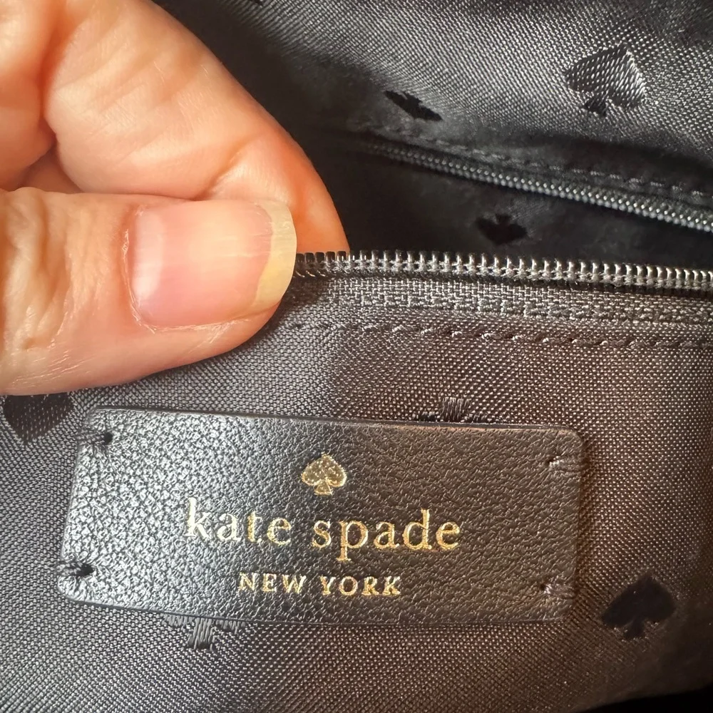 Kate Spade Women’s Black Quilted Leather Tote with Gold Chain Straps